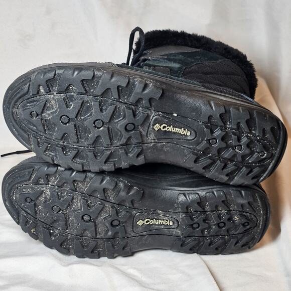 Columbia Boots Womens 8 Ice Maiden II Quilted Waterproof Winter Snow Boot Black - Picture 7 of 7